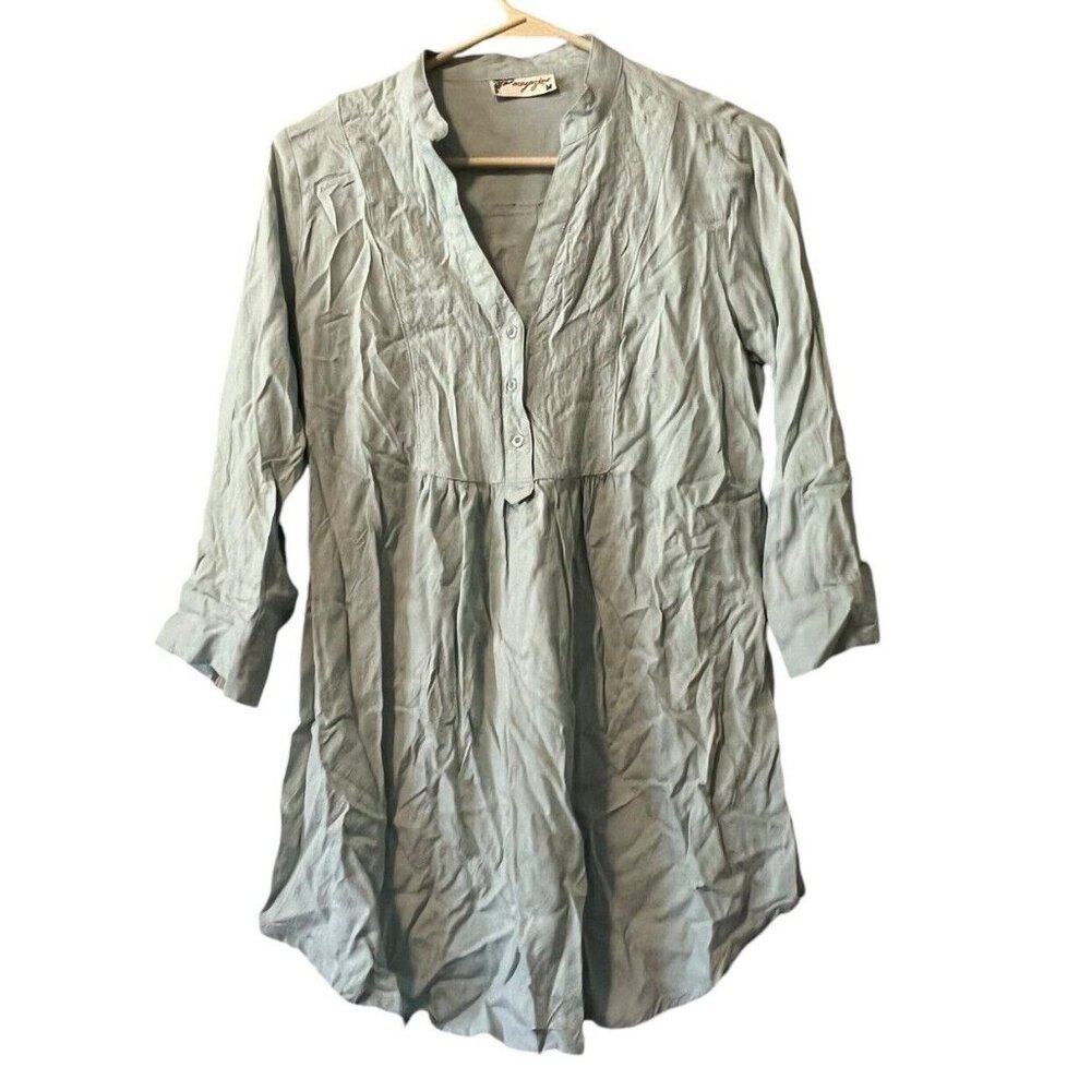 Magazine 100% Cotton Blouse Women’s Size Medium Tunic‎ Peasant Cottagecore